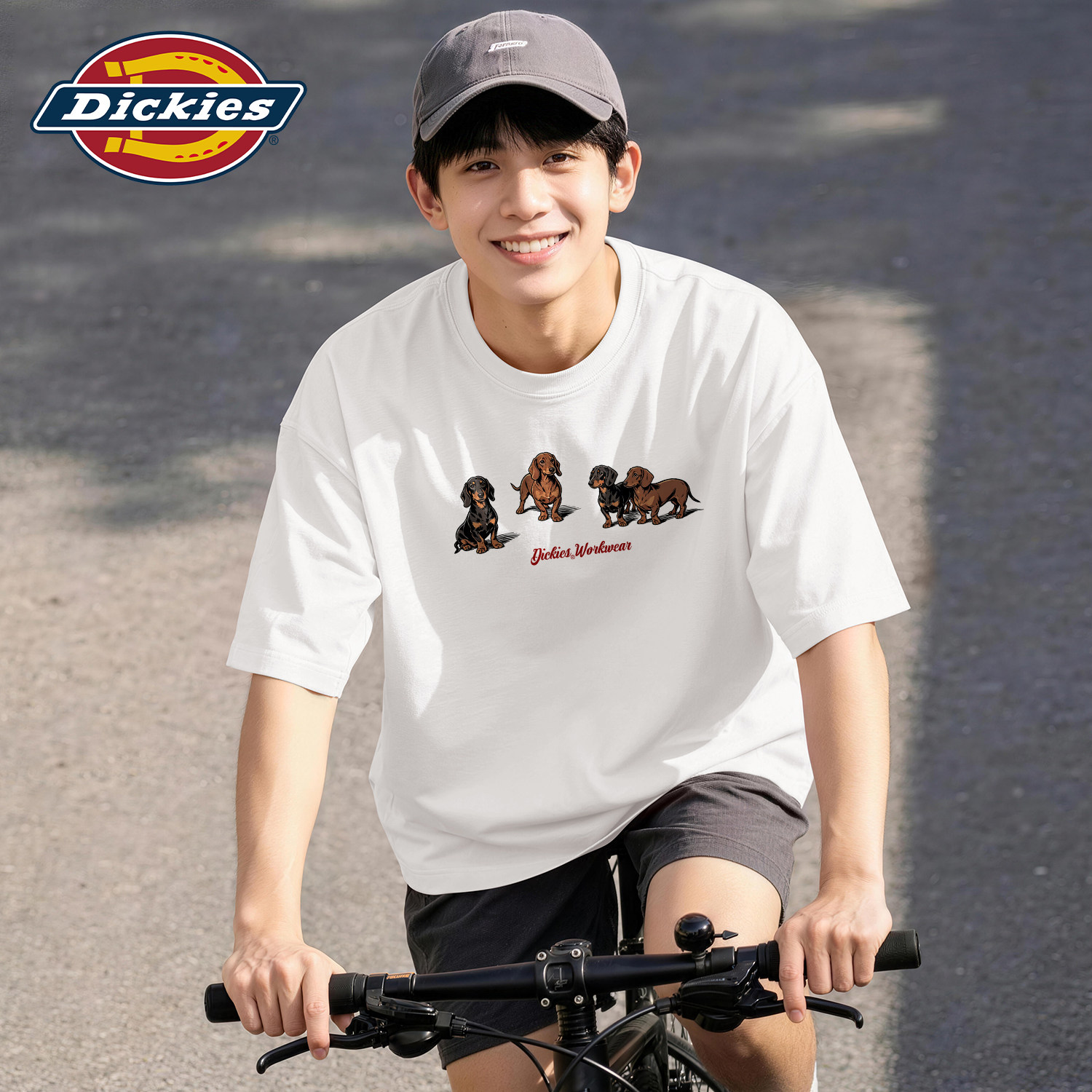 Dickies白色印花短袖T恤男