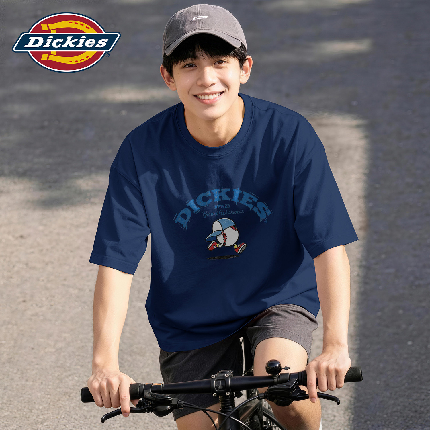 Dickies藏青色纯棉短袖T恤2026