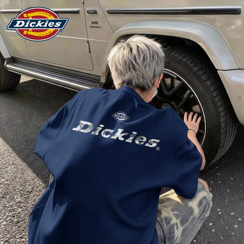 Dickies藏青色纯棉短袖T恤男士
