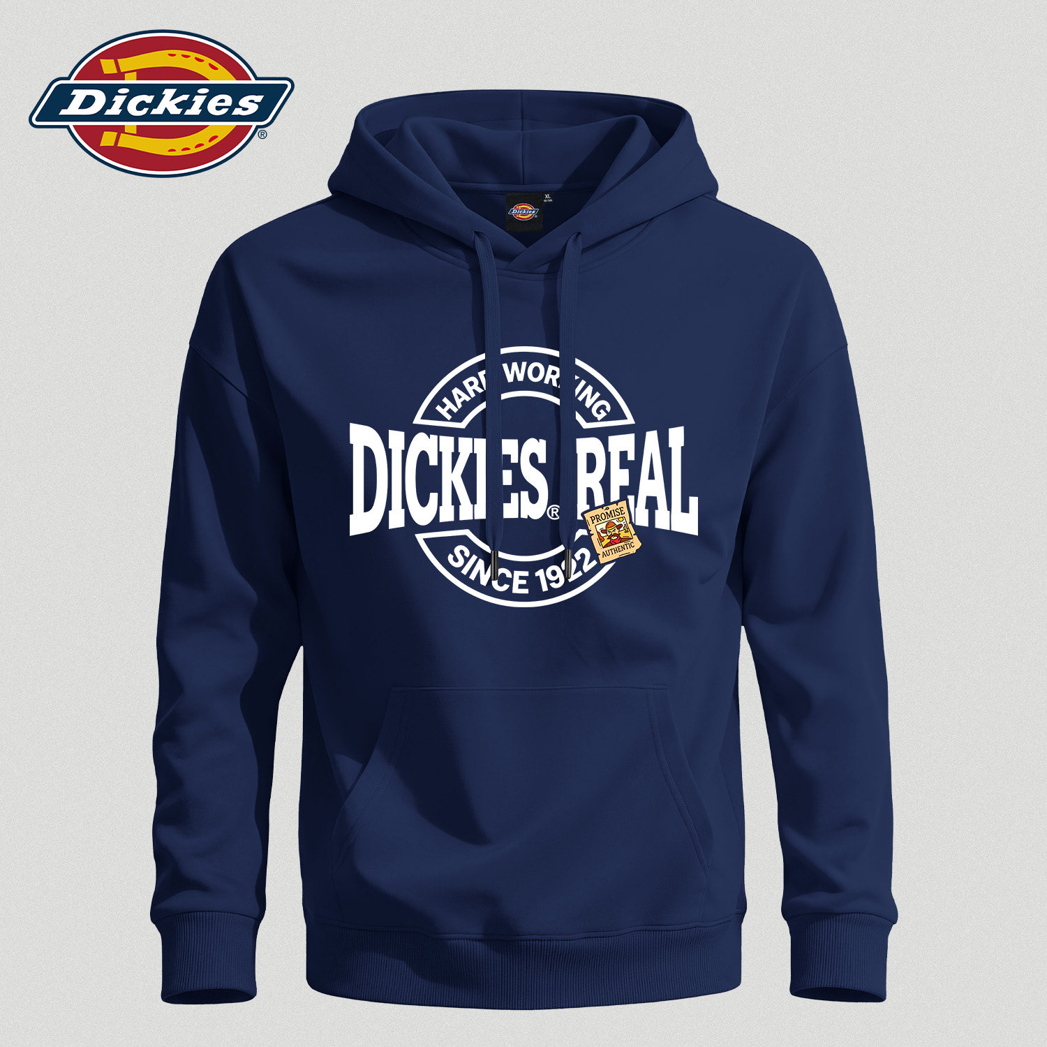 Dickies藏青色连帽卫衣男士秋季新款舒适大码上衣休闲内搭外套潮