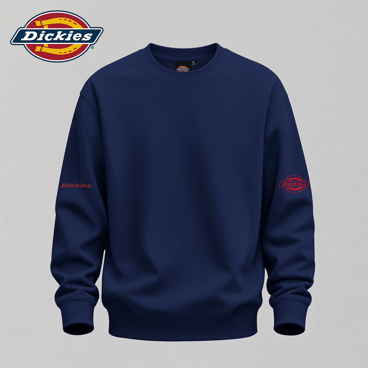 Dickies美式潮牌圆领卫衣男士2026秋季新款学生舒适运动装打底衫