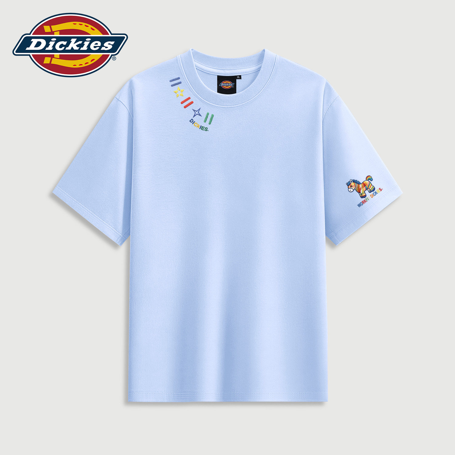 Dickies冰川蓝印花纯棉短袖T恤男