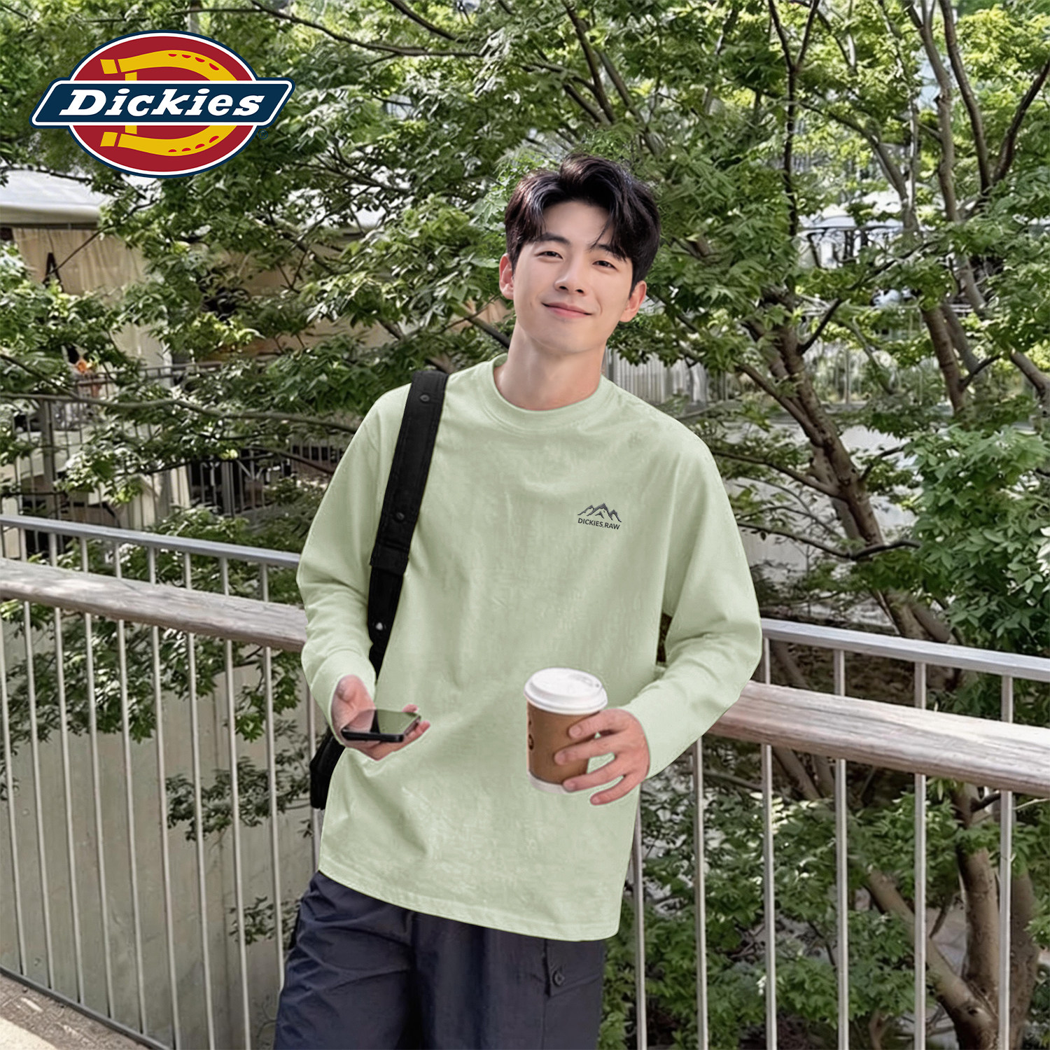 Dickies藏青色长袖T恤男款2026秋