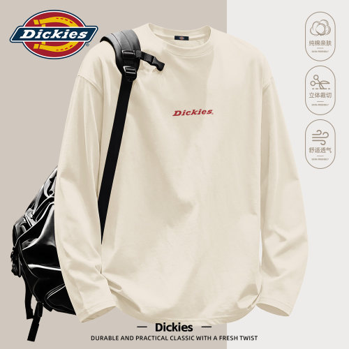 Dickies奶茶色情侣百搭长袖T恤男