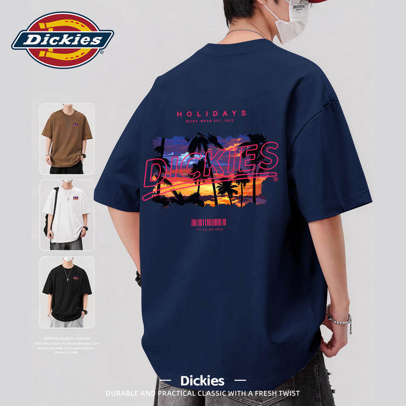 Dickies藏青色短袖T恤男生2026夏季新款纯棉透气休闲款式大码半袖