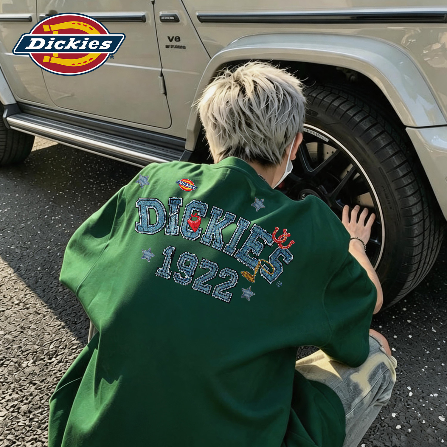 Dickies墨绿色男士潮流短袖T恤