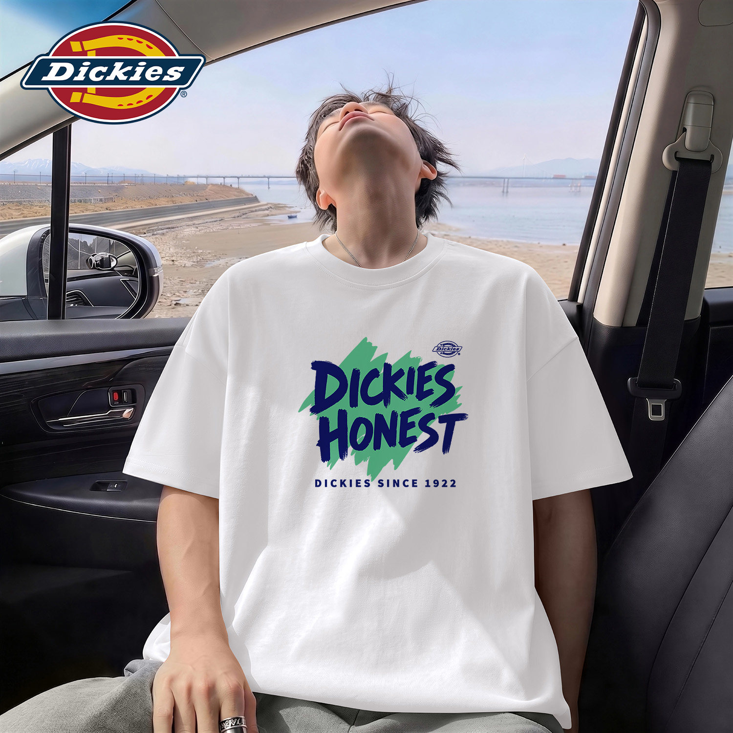 Dickies白色男士短袖t恤百搭