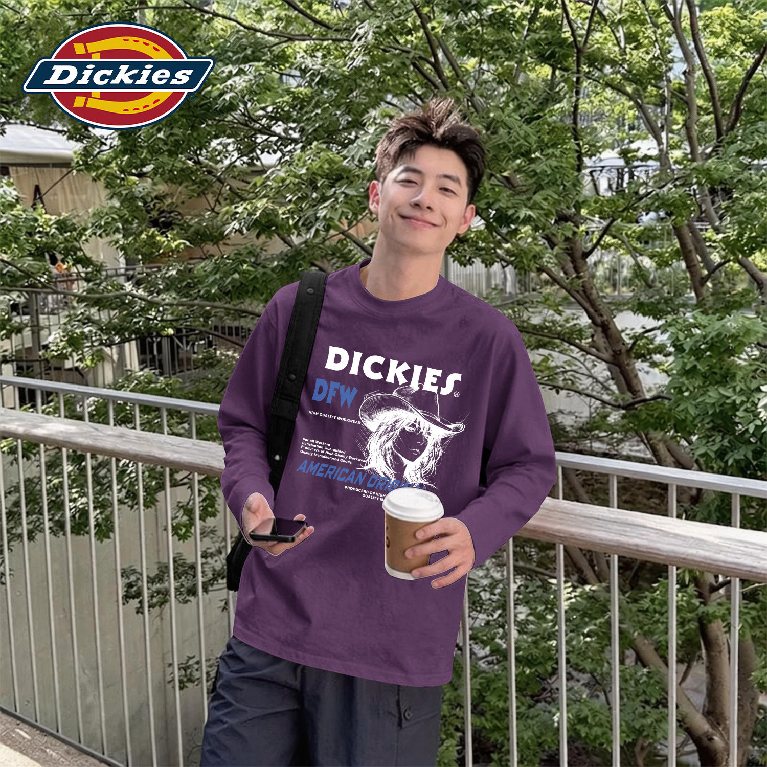 Dickies男生纯棉长袖T恤2026