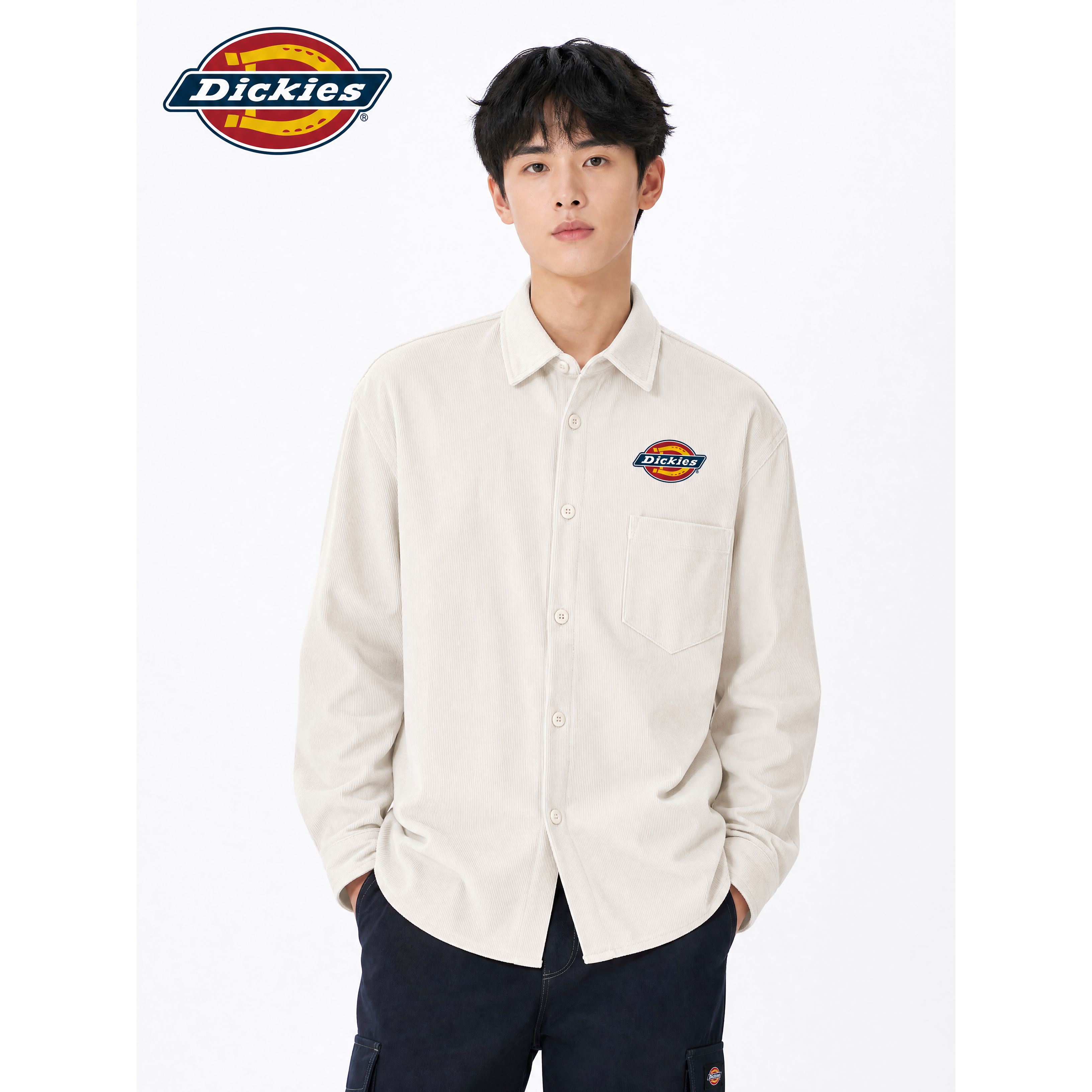 Dickies灯芯绒舒适长袖衬衫男士
