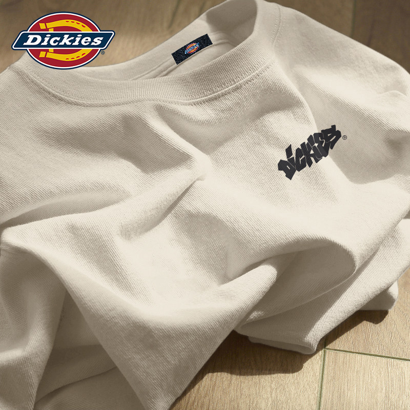 Dickies奶茶色青少年纯棉短袖T恤