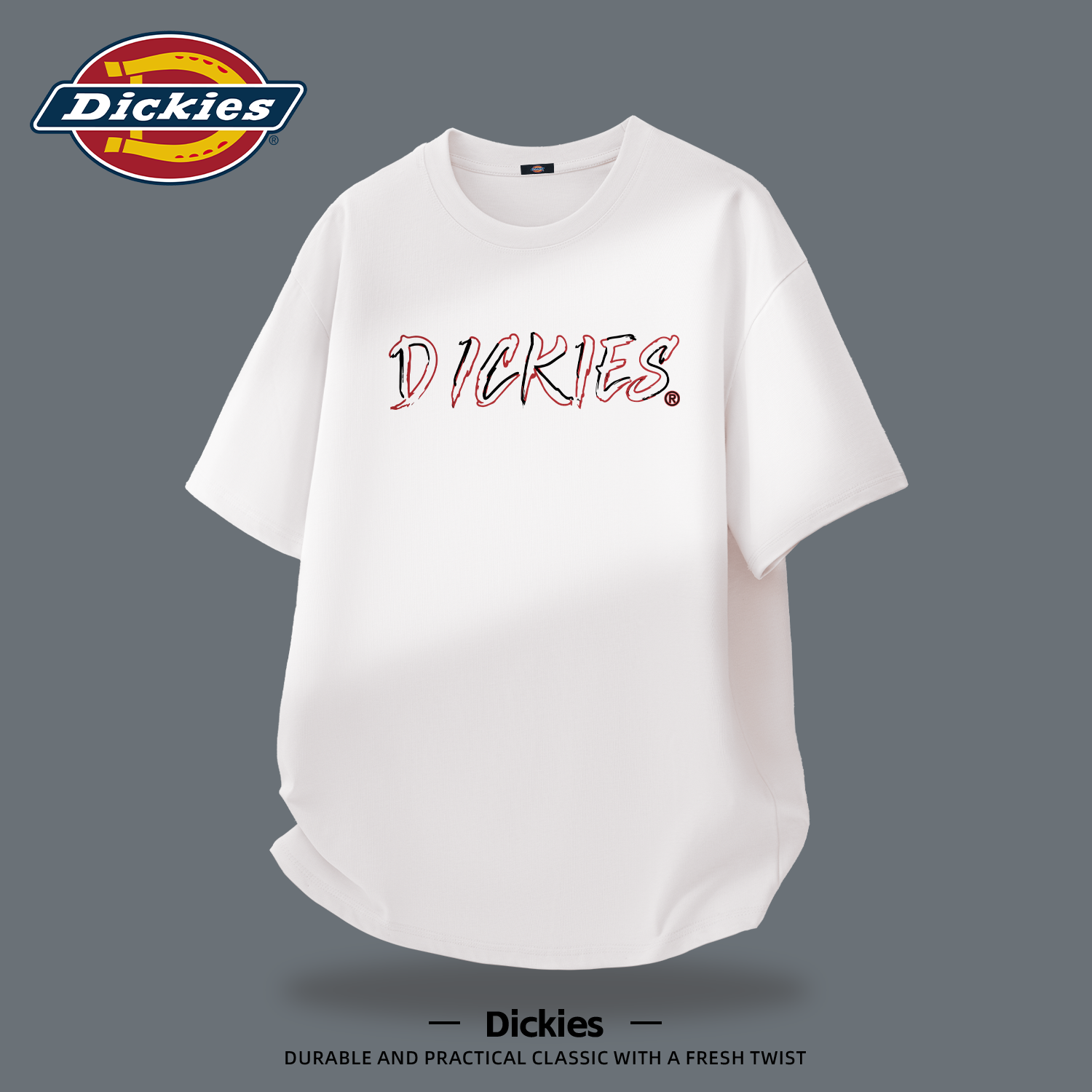 Dickies美式纯棉短袖T恤男款2026新款夏季青少年潮流帅气百度半袖