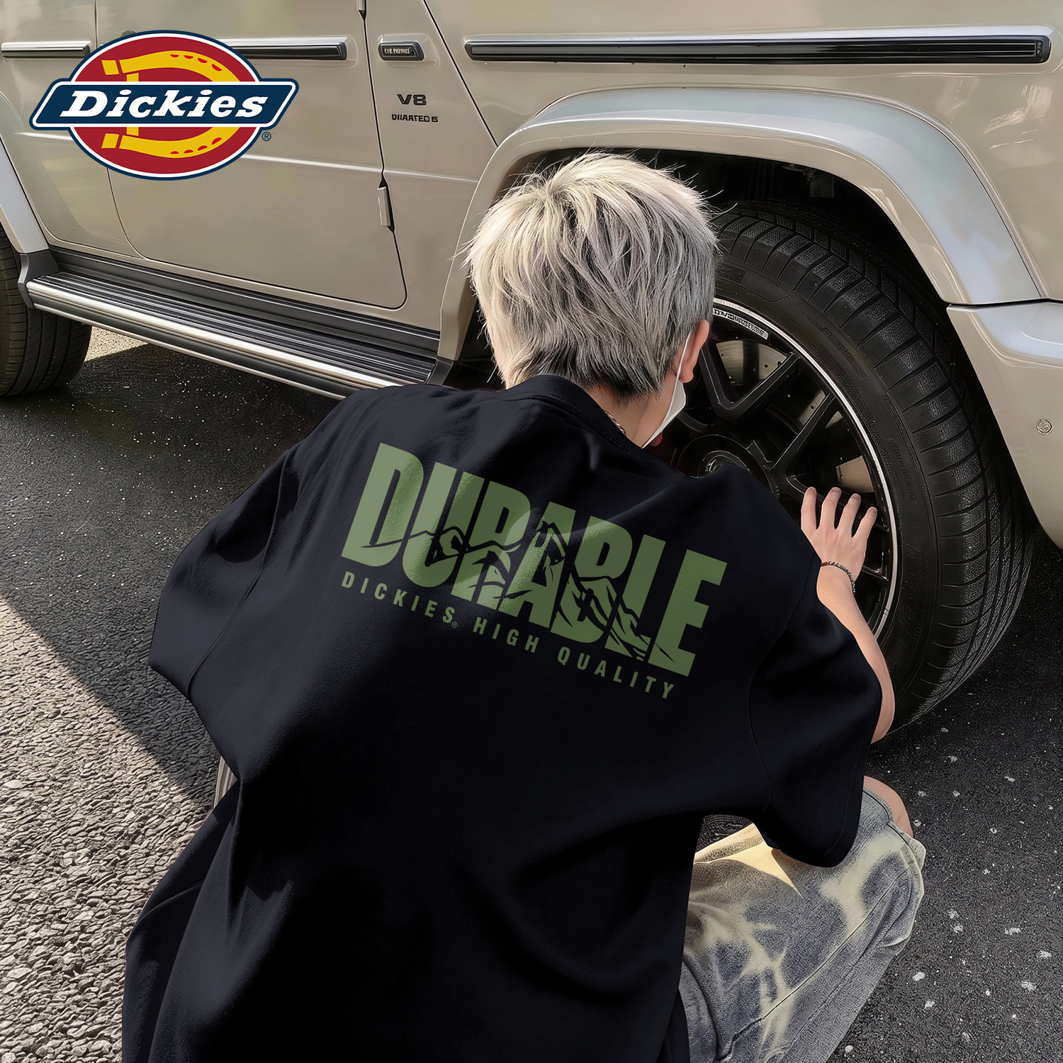 Dickies夏季纯棉印花短袖T恤男