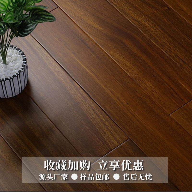 定制圆盘豆纯实木地板原木灰色卧室环保家用纯实木木地板厂家直销
