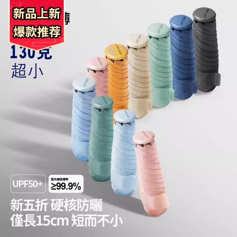 超级迷你拇指伞晴雨伞超小可携式抗风防水遮阳伞多层隔热轻骑
