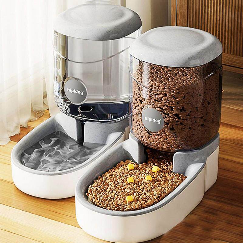 猫碗猫咪狗狗喂食器饮水机器组合套装自动大容量不卡粮食盆不插电