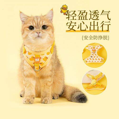 宠物狗狗猫咪牵引绳小型高颜值外出专用背心式可调节胸抱婴袋不勒