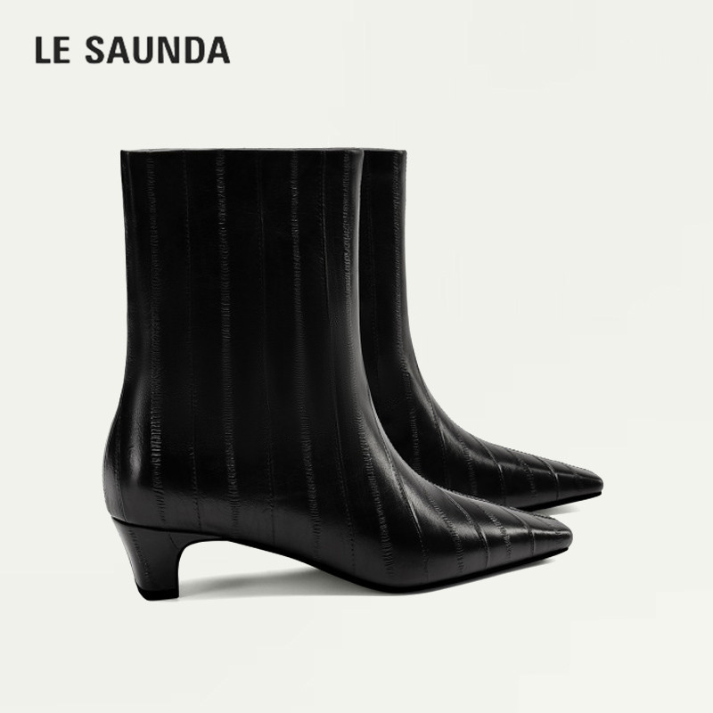 LESAUNDA/莱尔斯丹优雅中筒靴