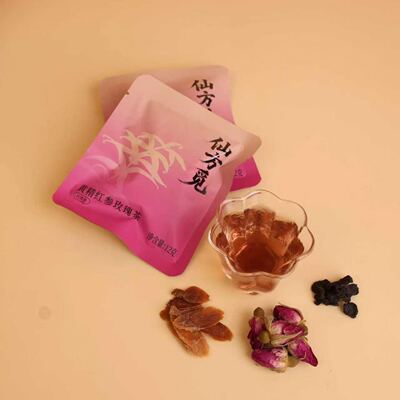 仙方觅红参玫瑰黄精茶健康耐冲泡
