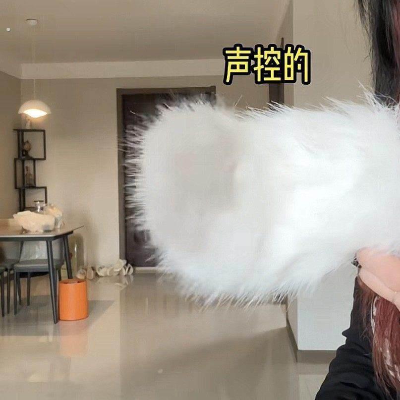【听说话会动款】网红语音声控电动小兔毛绒尾巴送男友装饰礼物