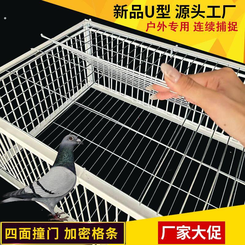 捕麻雀器具室外撞门活络进不出铁笼撞门跳鸽笼笼天撞门落笼鸽子祇