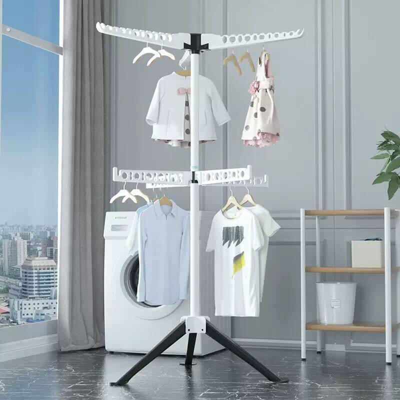 婴儿晾衣架落地折叠家用阳台新生儿凉衣服架子宝宝多功能晒衣神器