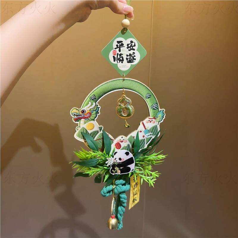 真艾草木质葫芦端午节门口挂件节日氛围感装饰民宿院子场景布置