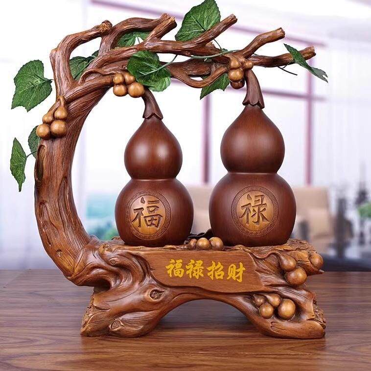 中式葫芦摆件玄关电视柜桌面酒柜装饰品客厅新居乔迁礼物创意手工
