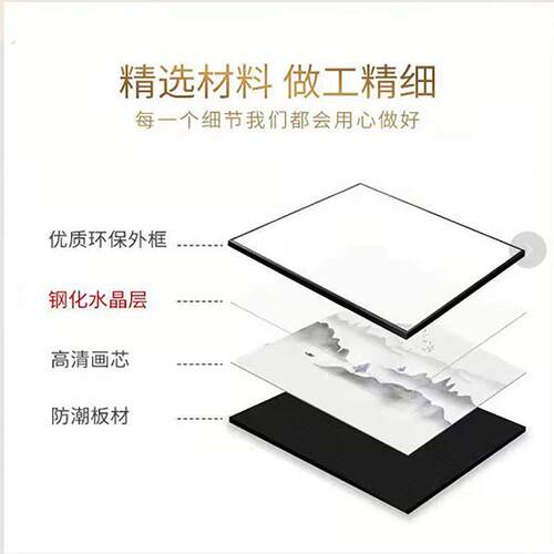 免打孔电表箱装饰画客厅配电箱遮挡挂画现代简约饭厅多.媒体箱壁