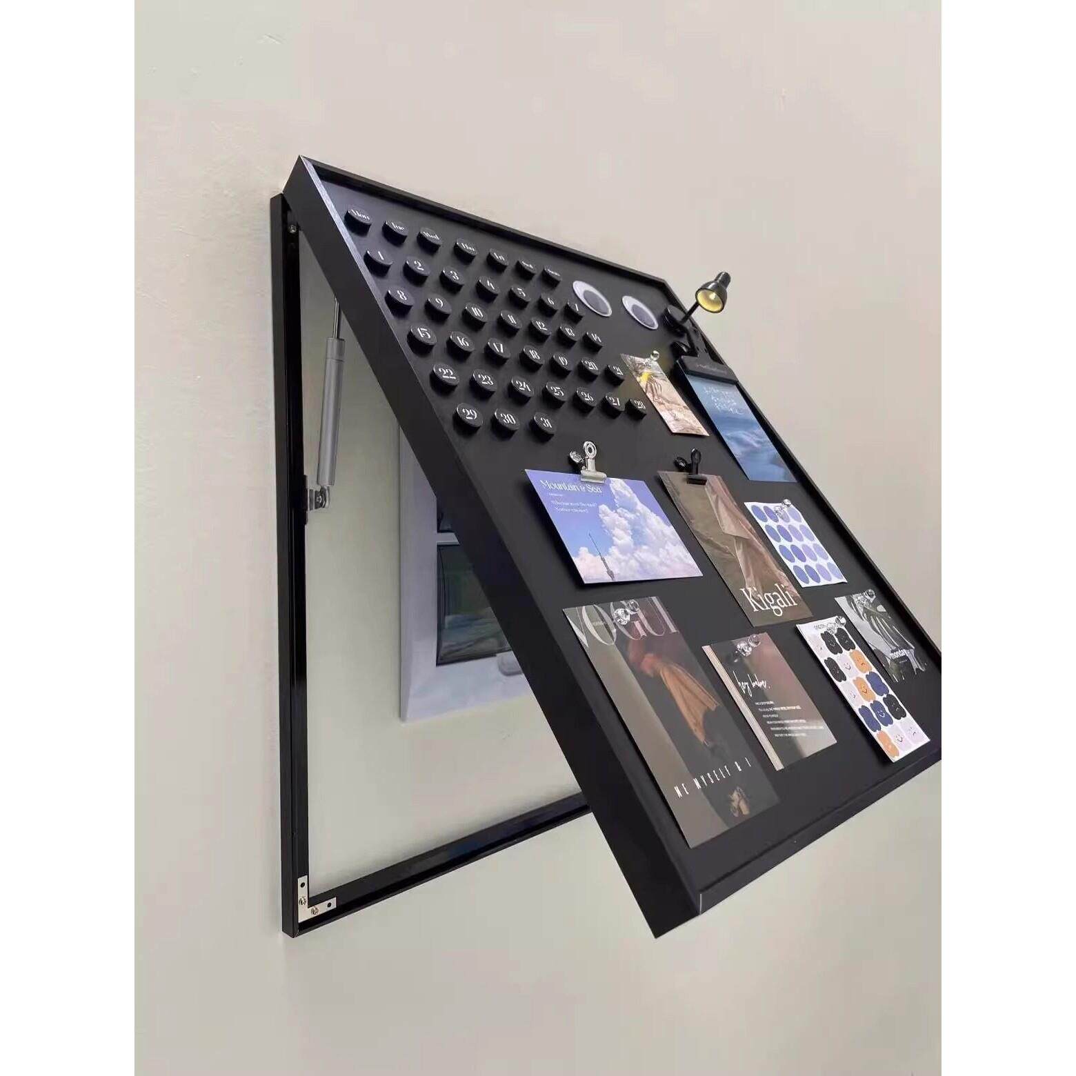 磁吸黑板电表箱免打孔装饰画挂墙摆件新款展示板配弱电箱遮丑神器