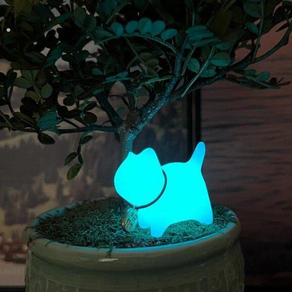 夜光石可爱小猫动物创意迷你猫咪文玩手把件桌面摆件生日小礼物