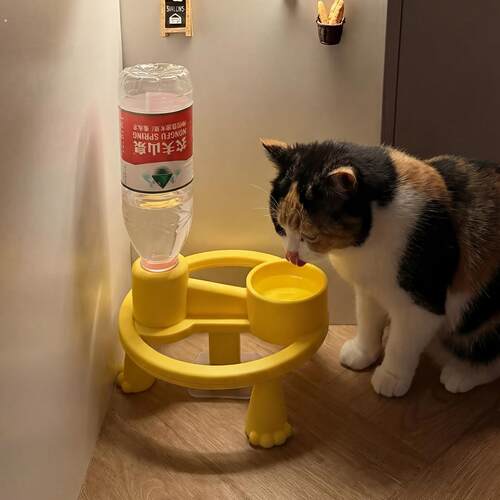 自动循环猫咪饮水机猫爪可挂笼不插电可调高度底部防滑稳固不漏水