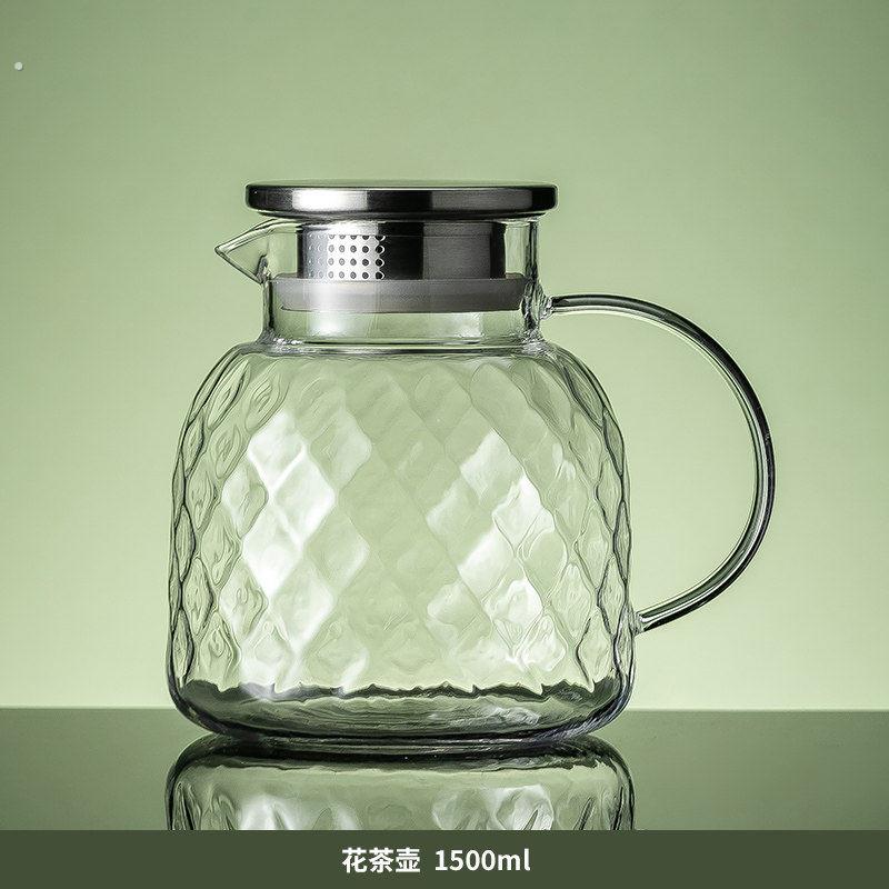 水壶玻璃高硼硅水壶家用耐高温泡茶壶冷泡瓶凉水杯冰箱冷水壶套装