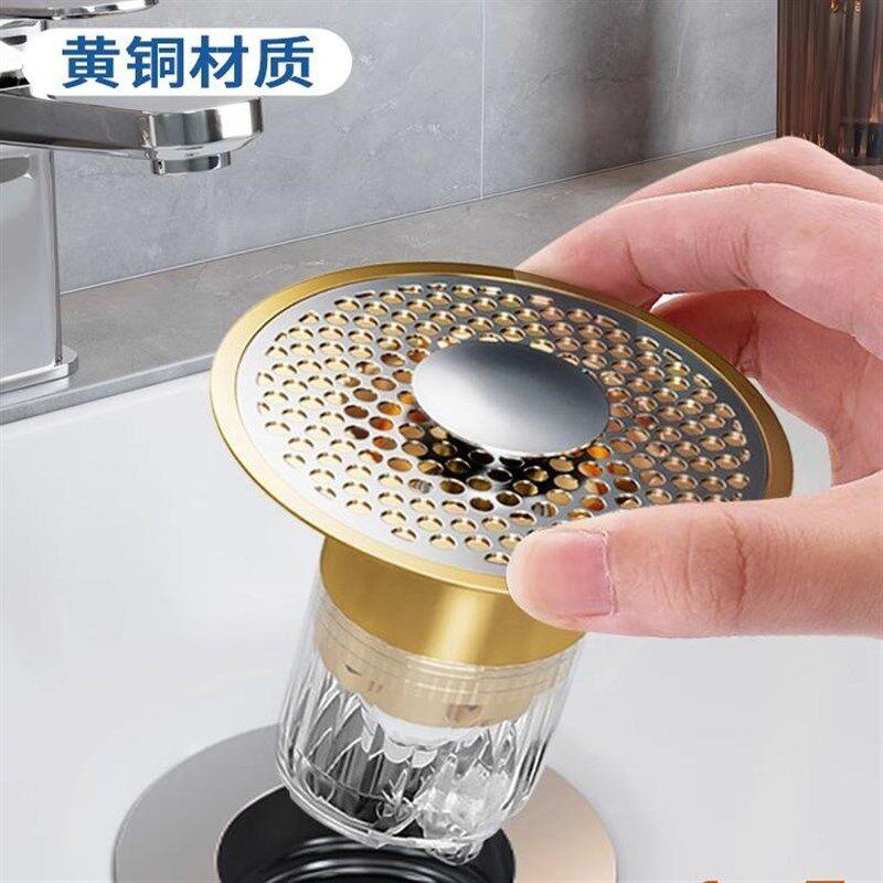 洗脸盆下水器配件洗手盆漏水塞子水池面盆型弹跳芯通用过滤按压式