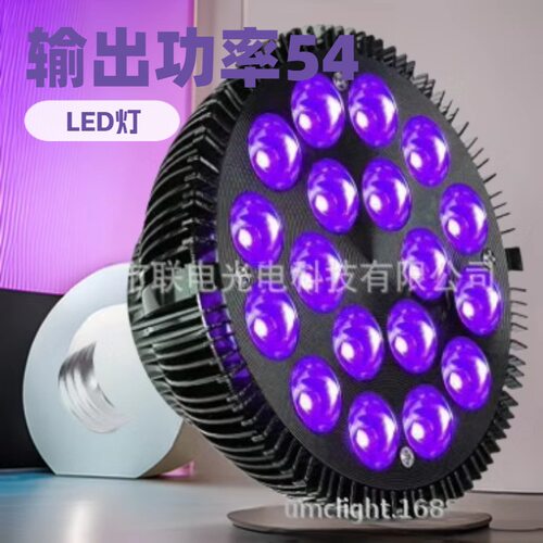 亚马逊黑色Par38UV紫光395-400nm蝎子灯植物灯杀菌灯理疗灯美黑灯