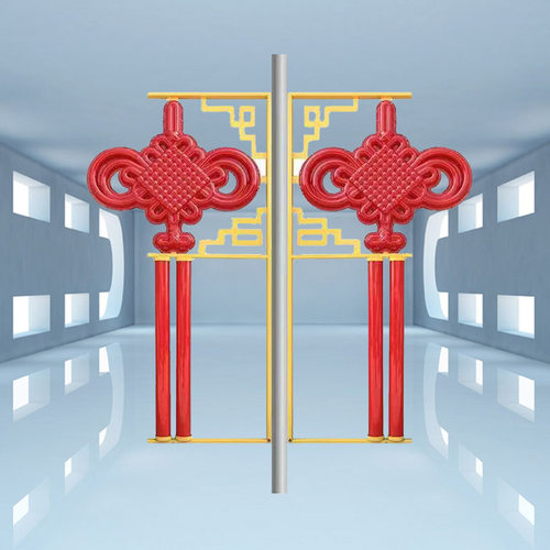 户外亮化LED中国结太阳能路灯杆灯笼 新农村道路装饰发光景观灯饰