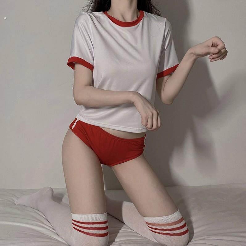 微胖体操服女纯欲风套装日系少女学院学姐风啦啦队沙滩体操服泳衣