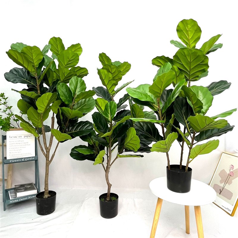 直销仿真植物盆栽 琴叶榕假绿植大型盆景室内落地摆件家居装饰
