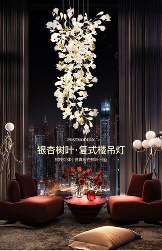 复式楼大吊灯楼梯灯轻奢别墅