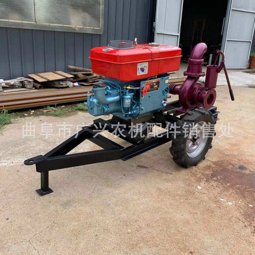 8寸离心排涝离心泵拖车式4寸离心水泵 推车4寸柴油铸铝泵
