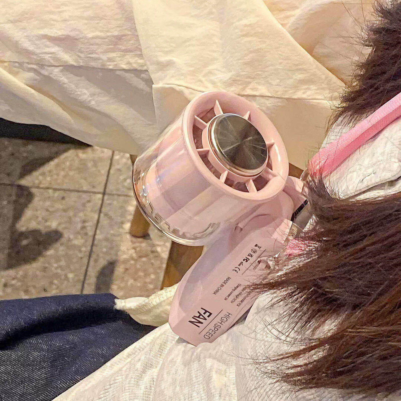 挂颈风扇手持小型静音制冷小电风扇超长续航大风力数显照明一体灯