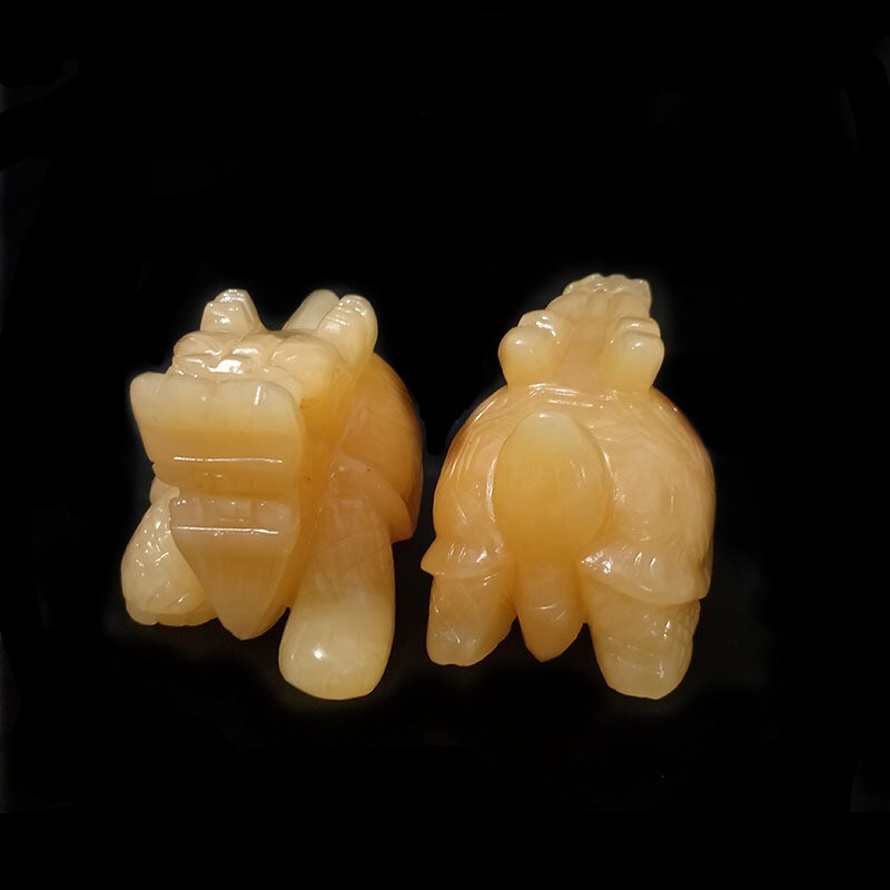 龙龟阵长寿龟天然米黄玉手工雕刻摆件工厂直销玉器