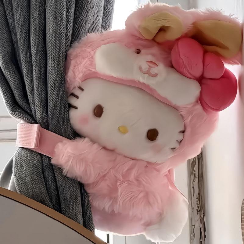窗帘扣环小天使毛绒窗帘绑带可爱猫咪家居装饰卧室帘装饰环扣弹力