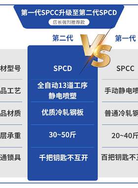 宇威办公文件柜铁皮柜资料柜财务收纳加密带锁加厚公司落地铁皮档