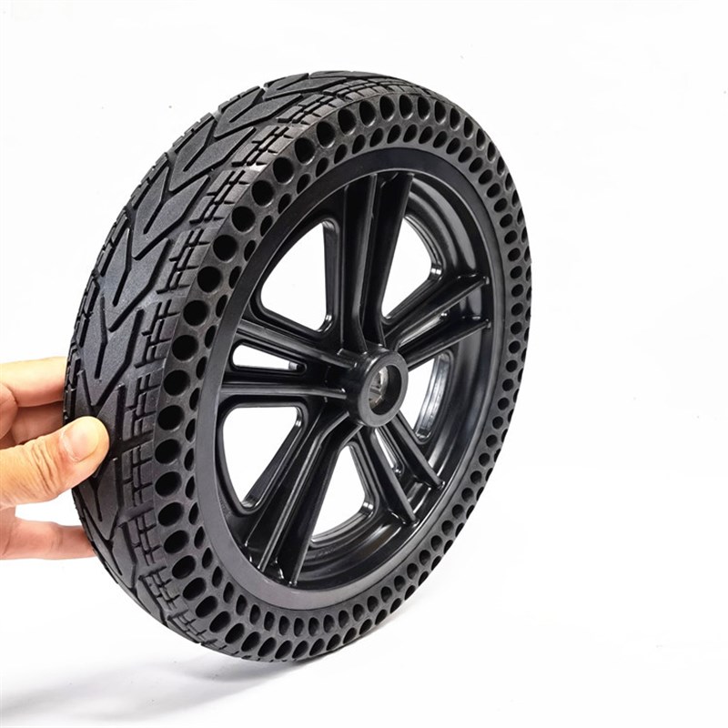 12寸电动轮椅后轮组12.5x2.50/62-203蜂窝实心轮胎总成动力键槽轮