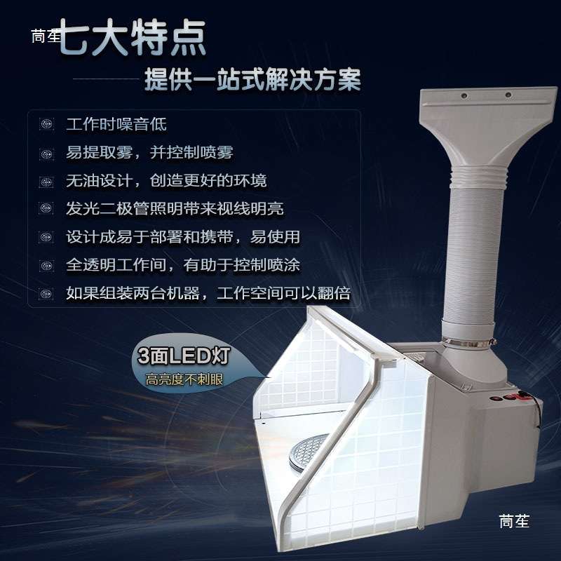 模型喷漆抽风机水帘箱子小型双排气风扇家里喷涂工作台模型喷箱子