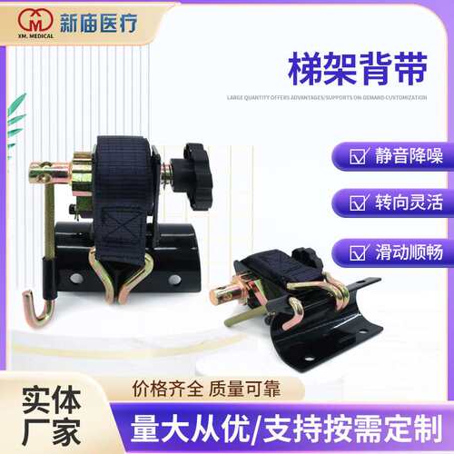黑色梯架棘轮背带J形钩圆管安装可伸缩棘轮系带车顶架重型货物扣
