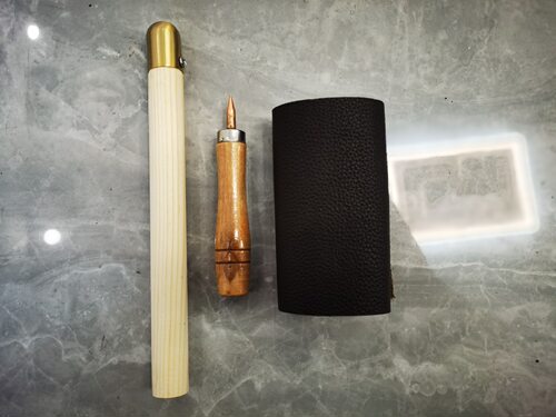 手工造20mm打制石器工具套装敲击铜锤黑曜石器制作灌铅锤三件套