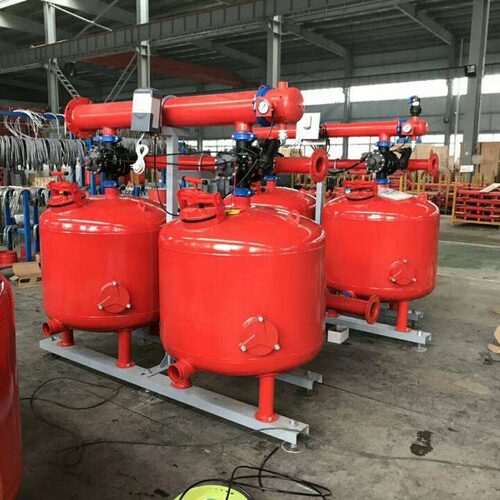农用灌溉砂石过滤器 泥沙河水固液分离多规格自动反冲洗过滤器