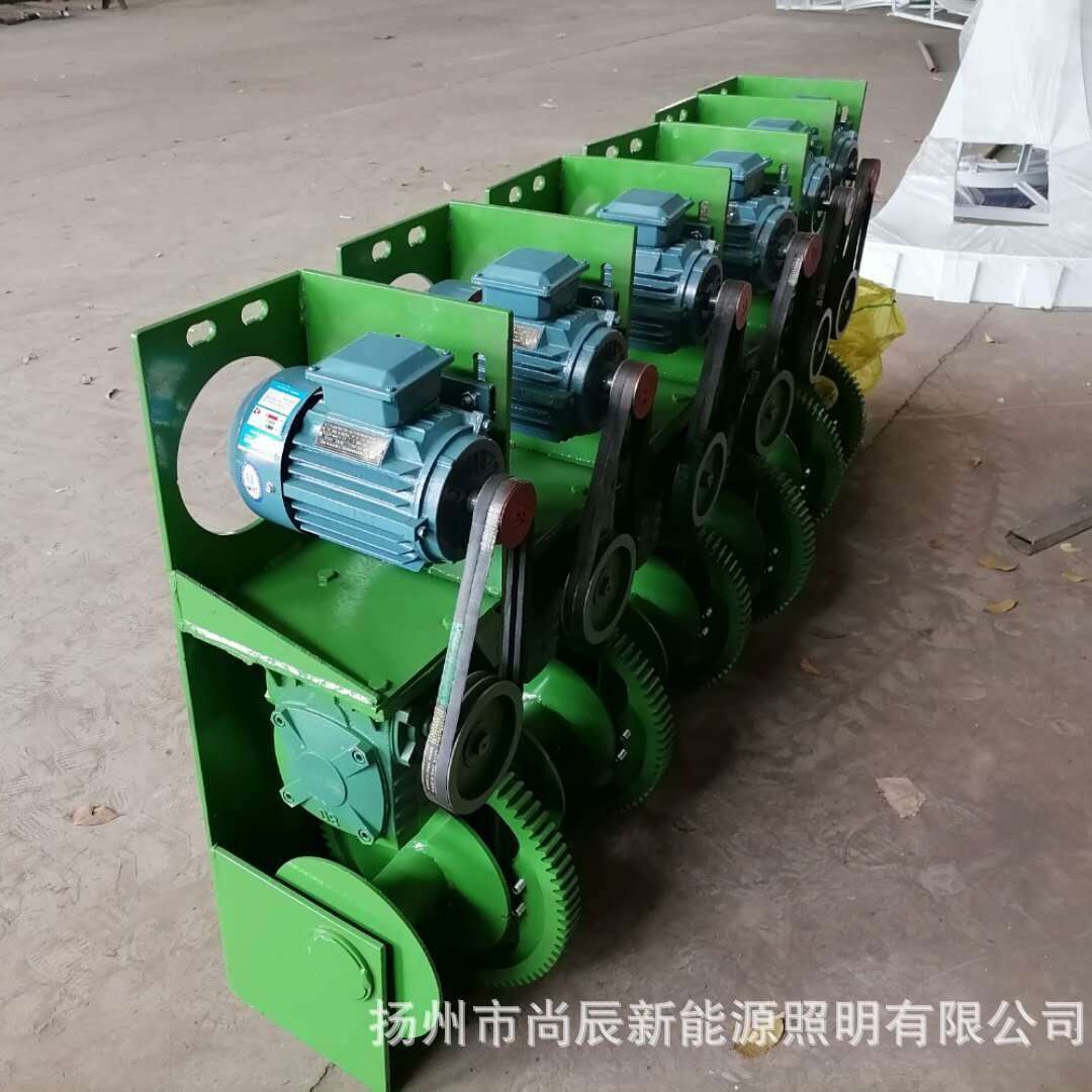 广场蓝球场灯杆升降系统维修升降高杆灯减速机灯杆升降系统维修