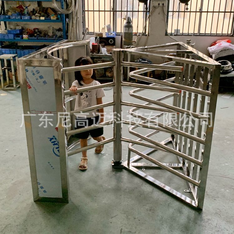 苏州儿童乐园单向不锈钢旋转门 超市入口旋转单向门 车站出口转闸